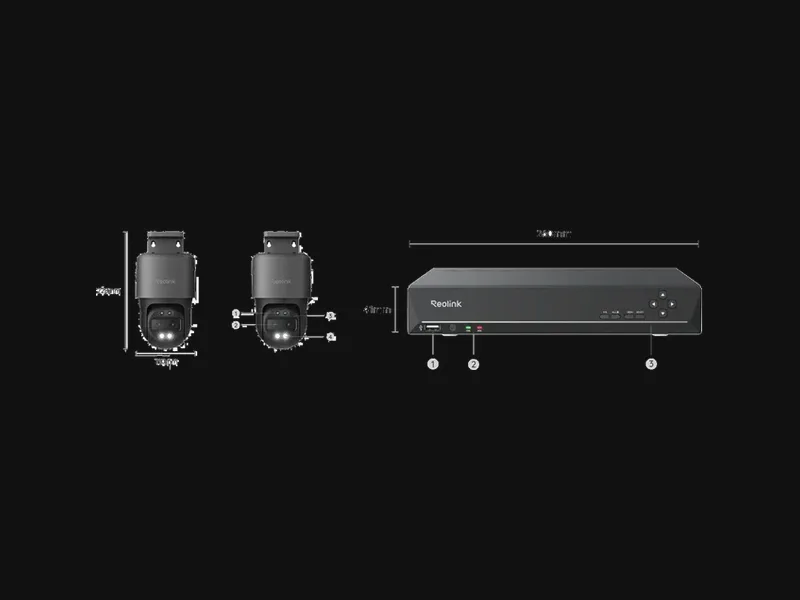 Reolink TrackMix PoE camera and a recorder