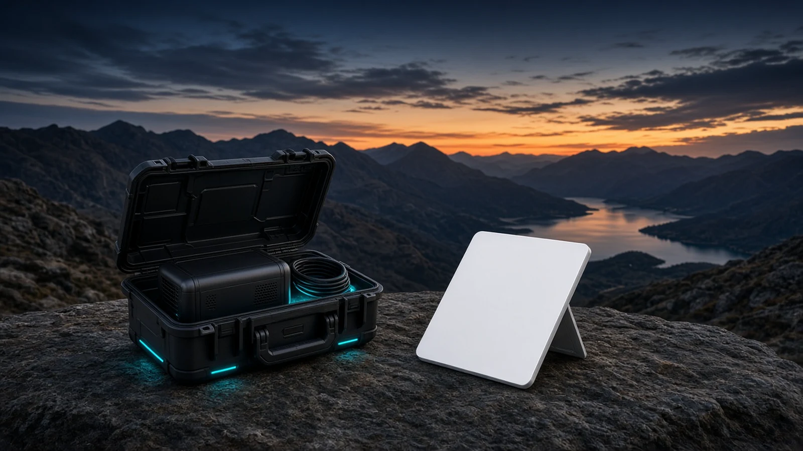 Starlink Mini with a rugged case.