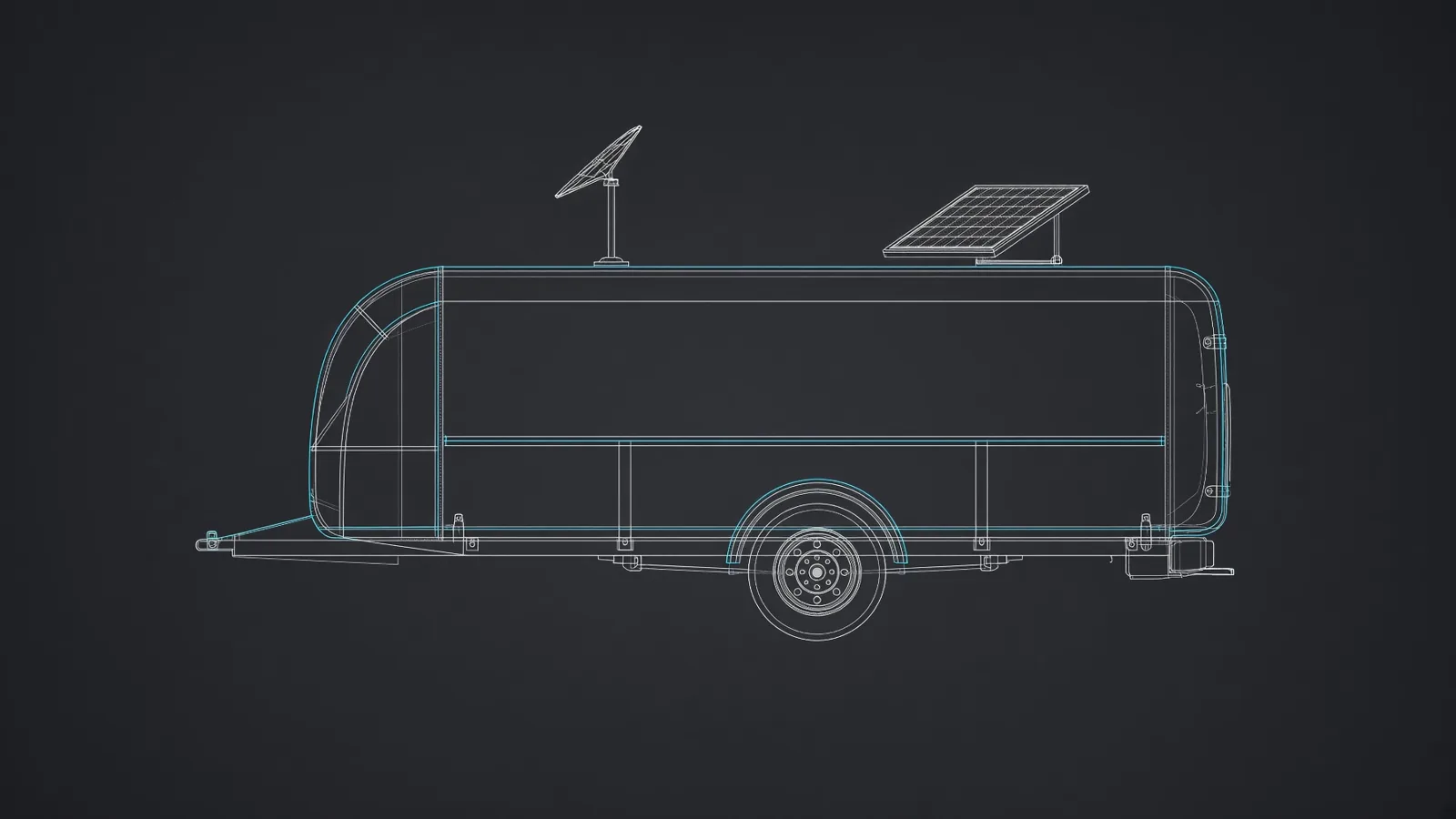 Line drawing of the Event Link Mini, side view.
