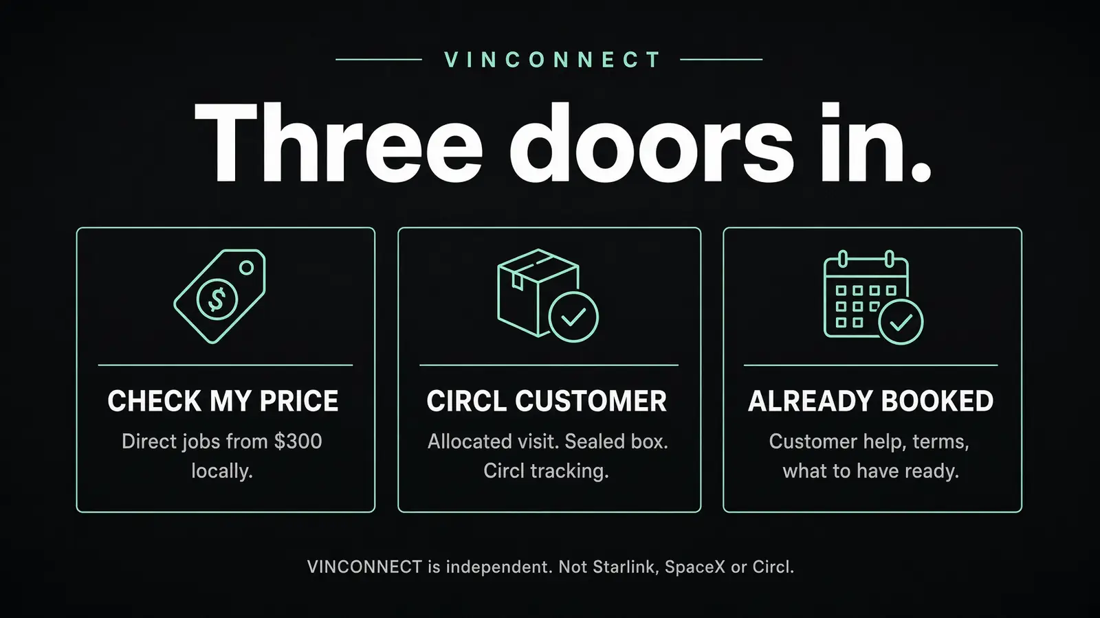 How to book: price check or customer help.